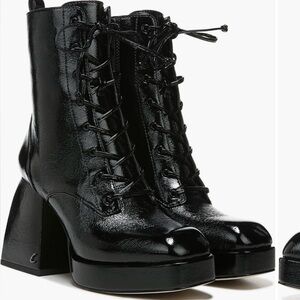 Circus by Sam Edelman Glossy Black Ankle Booties